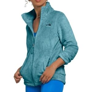 The North Face Women’s Plus Osito Jacket Zip Up In Algae Blue Size 1X